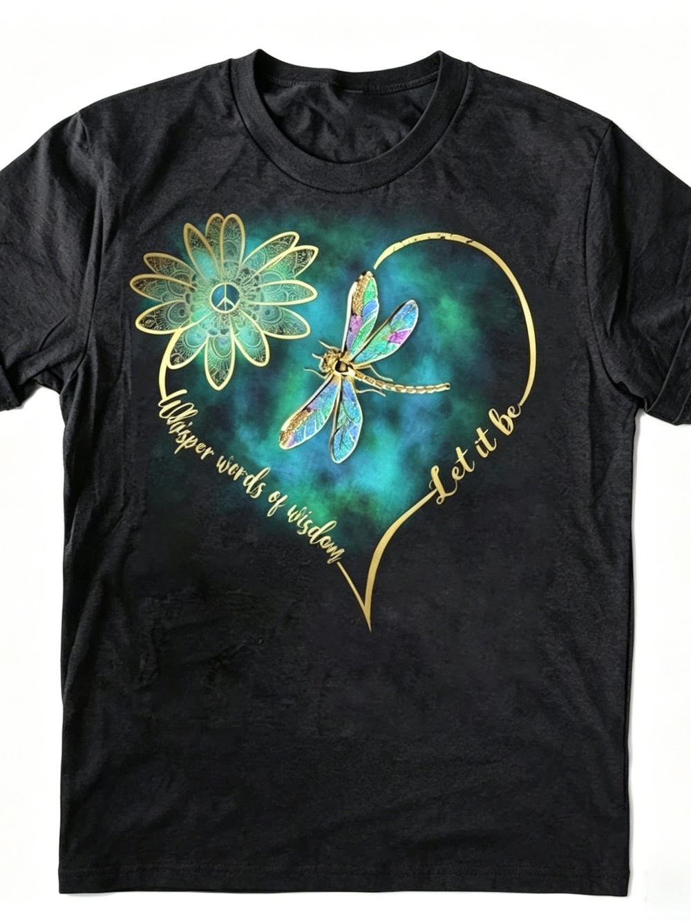 Whisper words of wisdom let peace signal let it be Women Men T-shirt Unisex